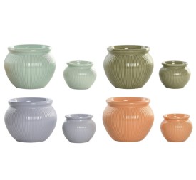 MACETERO SET 2 CERAMICA 18X18X14 4 SURT.