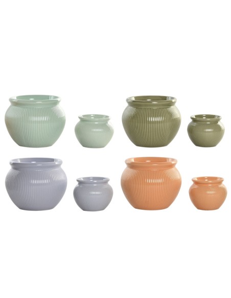 MACETERO SET 2 CERAMICA 18X18X14 4 SURT. MACETERO SET 2 CERAMICA 18X18X14 4 SURT.
