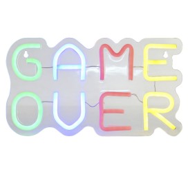 DECORACION LUMINOSA LED 32X1,5X18 GAME OVER