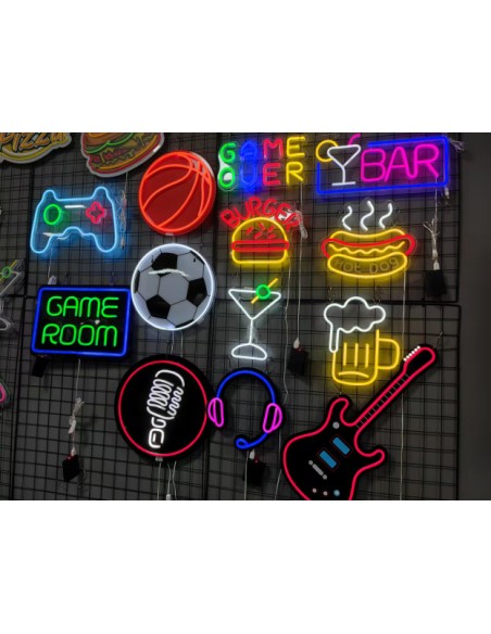 DECORACION LUMINOSA LED 32X1,5X18 GAME OVER