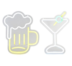 DECORACION LUMINOSA LED 21X1,5X30 COCTAIL 2 SURT.