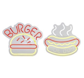 DECORACION LUMINOSA LED 30X1,5X28 BURGER 2 SURT.