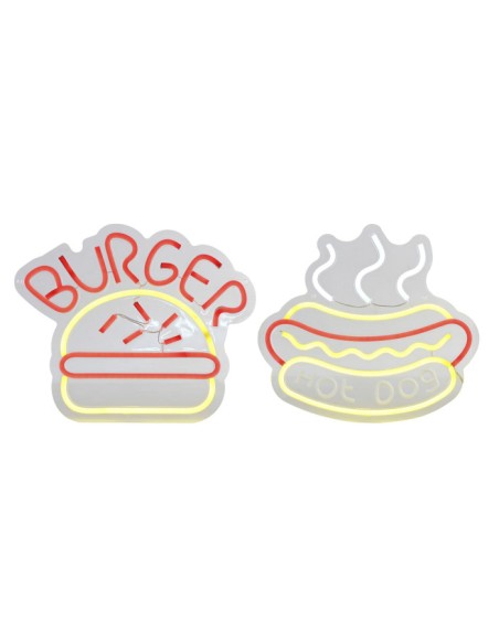 DECORACION LUMINOSA LED 30X1,5X28 BURGER 2 SURT.