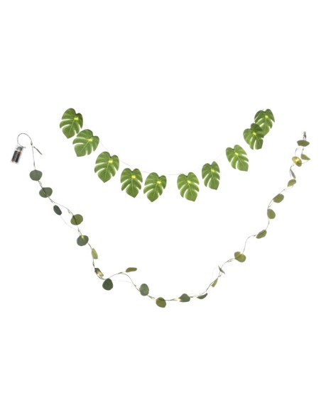 GUIRNALDA LED PVC 6X0,3X180 HOJA TROPICAL 2 SURT.