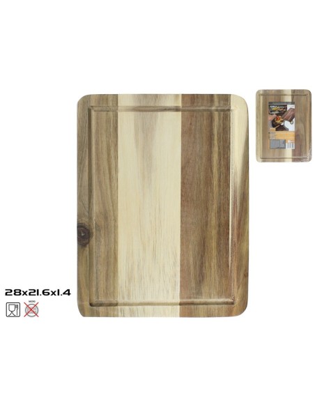 TABLA DE CORTE MADERA ACACIA 28X21,6X1,4 CM TABLA DE CORTE MADERA ACACIA 28X21,6X1,4 CM