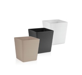 MACETA FLORENCIA CUADRADA 22,5x22,5xH25,3 CMS / BLANCA