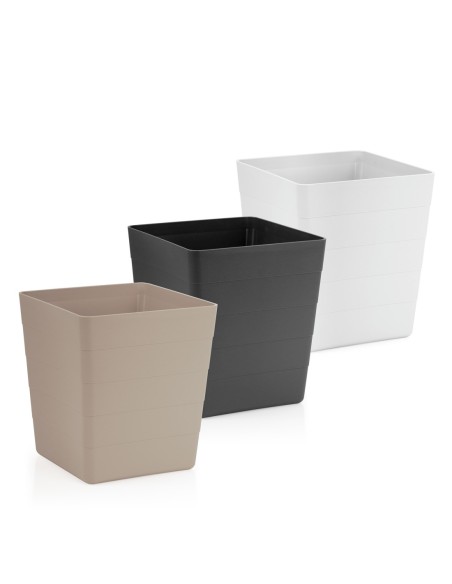 MACETA FLORENCIA CUADRADA 22,5x22,5xH25,3 CMS / BLANCA