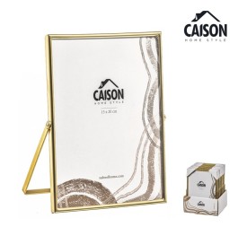 PORTAFOTOS METAL DORADO 15x20 cm