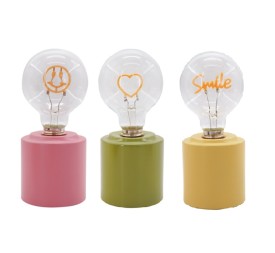 DECORACION LUMINOSA RESINA CRISTAL 8X8X18 3 SURT.