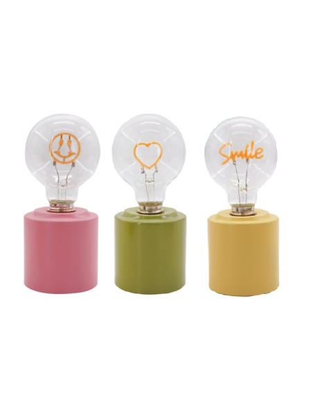 DECORACION LUMINOSA RESINA CRISTAL 8X8X18 3 SURT.