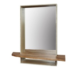 ESPEJO MDF 60X13X60 ESTANTERIA NATURAL