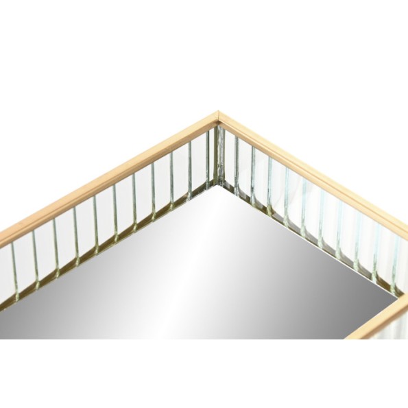 BANDEJA DECORACION CRISTAL METAL 30X15X4