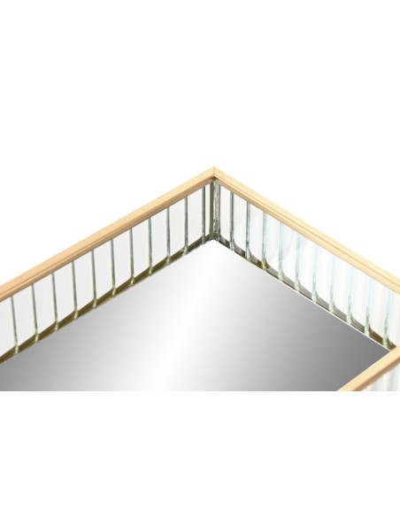 BANDEJA DECORACION CRISTAL METAL 30X15X4 BANDEJA DECORACION CRISTAL METAL 30X15X4