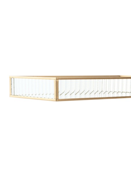 BANDEJA DECORACION CRISTAL METAL 30X15X4 BANDEJA DECORACION CRISTAL METAL 30X15X4