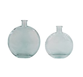 JARRON SET 2 CRISTAL 16,5X5X18,5 AZUL