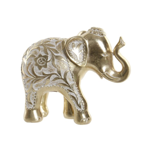 FIGURA RESINA 19,5X8,5X16,5 ELEFANTE DORADO