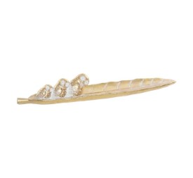 BANDEJA RESINA 40X7,8X5,3 HOJA DORADO