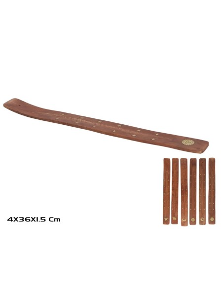 PORTA INCIENSO MADERA SHEESHAM 4X36CM