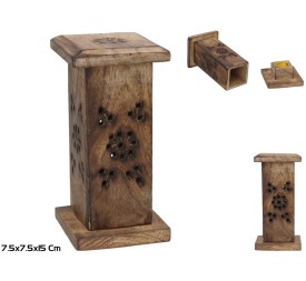 TORRE PORTA INCIENSO BHARAT 7,5X7,5X15CM