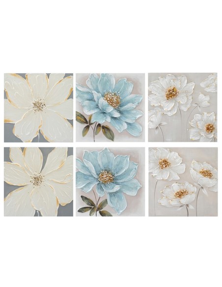 CUADRO PINTADO A MANO 100% BULLAS 50X50CM 6 SURT.