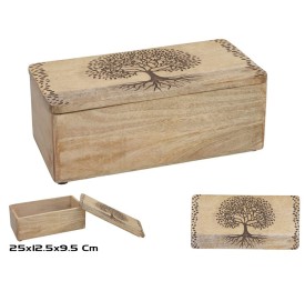 CAJA RECT. CON TAPA ARBOL VIDA 25X12,5X9,5CM
