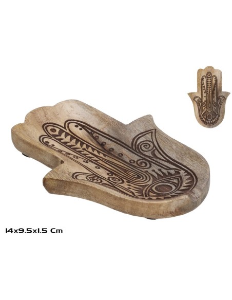 CENICERO MANO HAMSA 14X9,5X1,5CM