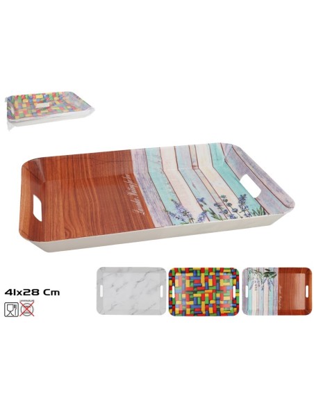 BANDEJA RECTANGULAR ALFRED 41X28CM 3 SURT BANDEJA RECTANGULAR ALFRED 41X28CM 3 SURT