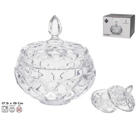 BOMBONERA CRISTAL KIRTU 17,5X17,5X19 CM