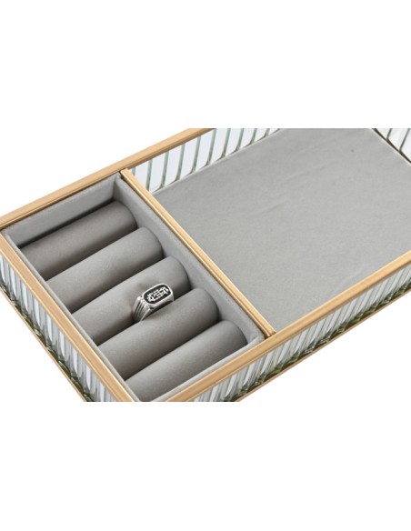 JOYERO CRISTAL METAL 25X13X4 TRANSPARENTE