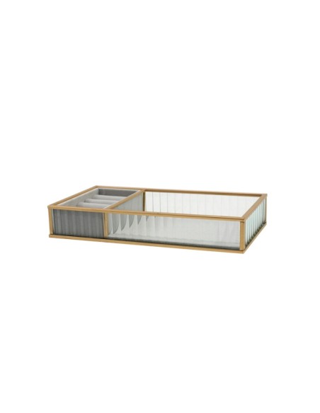 JOYERO CRISTAL METAL 25X13X4 TRANSPARENTE