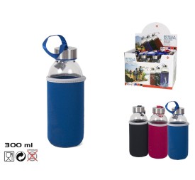 BOTELLA CRISTAL 300 ML. C/FUNDA SURTIDA