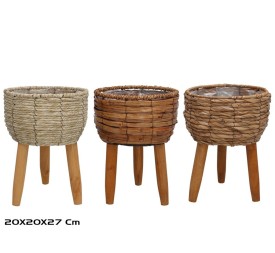 MACETERO C/PIE IRIS 20X20X27CM 3 SURTIDOS