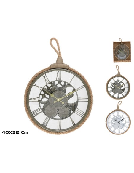 RELOJ DE PARED NAVERY 40X32CM 2 SURT.