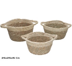 SET 3 CESTAS OLIVIA  25X25X15CM