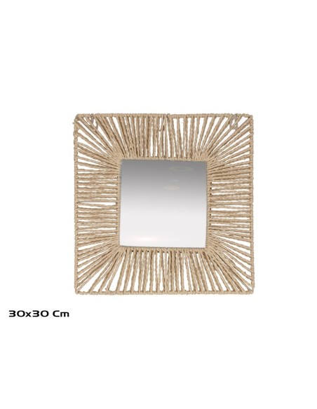 ESPEJO CUADRADO LUNA  30X30X2CM