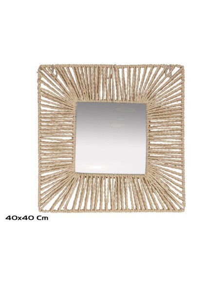 ESPEJO CUADRADO LUNA  40X40X2CM