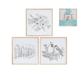 CANVAS C/MARCO MDR COLOREA NATURALEZA 30X30 3 SURT