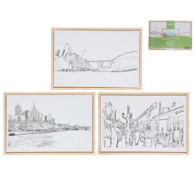 CANVAS C/MARCO MDR COLOREA PAISAJE 20X30 3 SURT