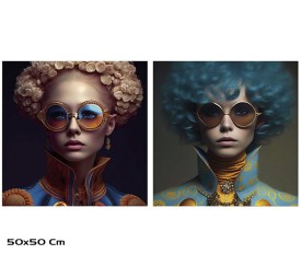 CUADRO CRISTAL TEMPLADO GAFOS 50X50CM 2 SURT.