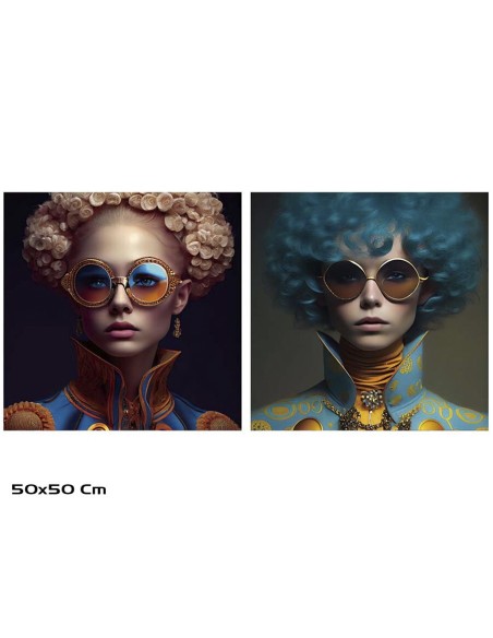 CUADRO CRISTAL TEMPLADO GAFOS 50X50CM 2 SURT.