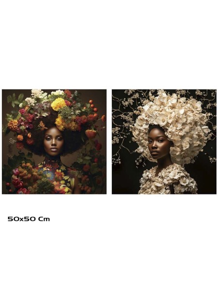 CUADRO CRISTAL TEMPLADO HUIDA 50X50CM 2 SURT.