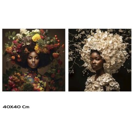 CUADRO CRISTAL TEMPLADO HUIDA 40X40CM 2 SURT.