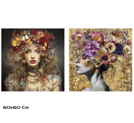 CUADRO CRISTAL TEMPLADO JUNO 60X60CM 2 SURT.