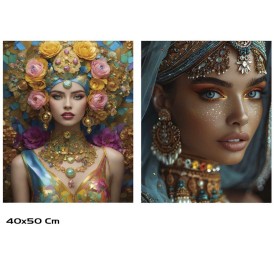 CUADRO CRISTAL TEMPLADO INDUN 40X50CM 2 SURT.