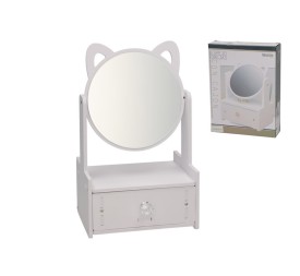 KIT MONTABLE ESPEJO OREJAS CON CAJON 12.5x16.5x28 cm