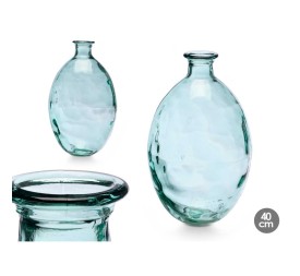 JARRON VIDRIO RECICLADO RAYADO 40 CM 12 L