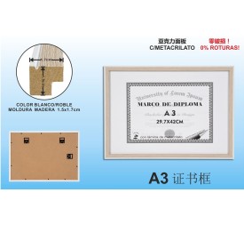 MARCO DIPLOMA ROBLE/BL A3 DM-8115(6/12)