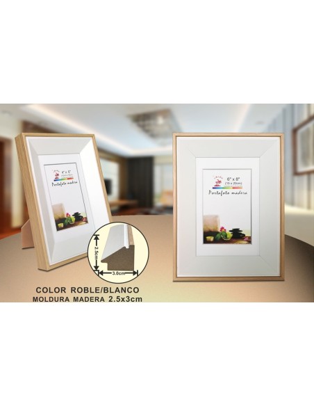 PORTAFOTO MADERA DM-845 15X20CM(12/24)