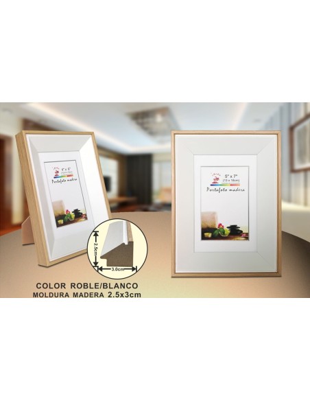PORTAFOTO MADERA DM-845 13X18CM(12/24)