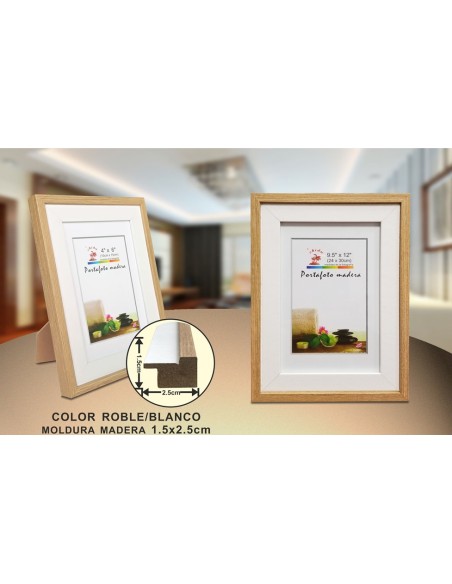 PORTAFOTO MADERA DM-844 24X30CM(12/24)
